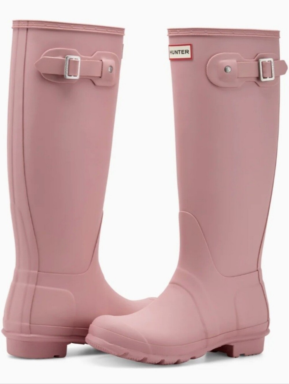 Hunter Womens Pink 660 Rubber Rain BOOTS Original Tall 8 Med